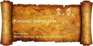 Kunosy Veronika névjegykártya